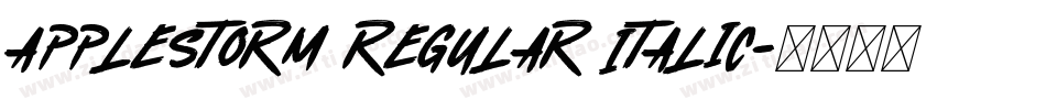 AppleStorm Regular Italic字体转换